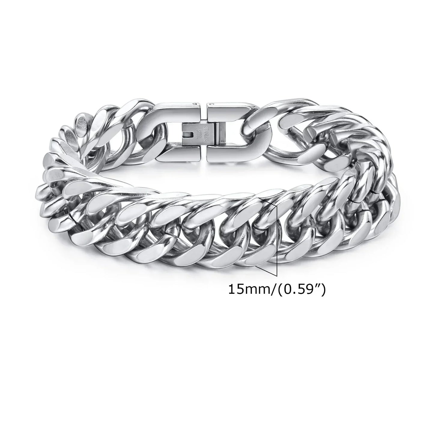 Stylish Double Curb Chain Bracelets