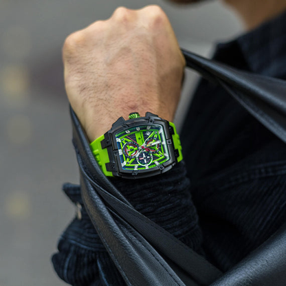 The Veyron Chrono Lime Green