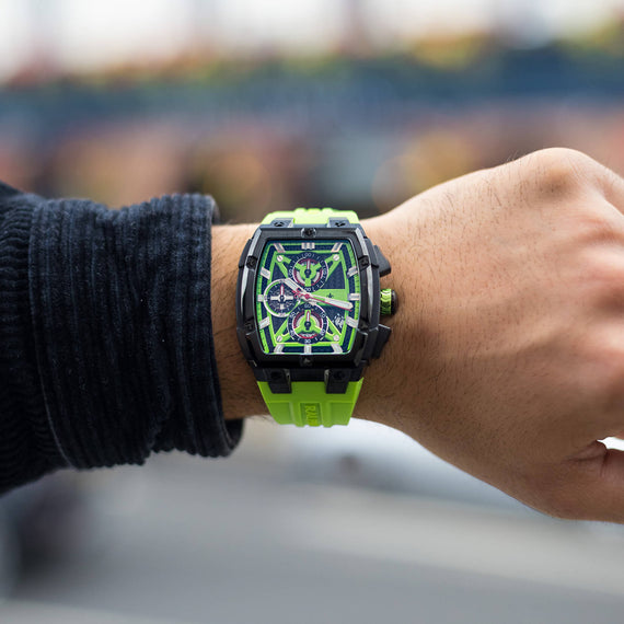 The Veyron Chrono Lime Green