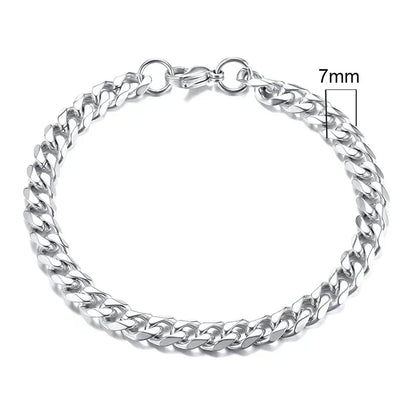 Curb Cuban Link Chain Bracelet