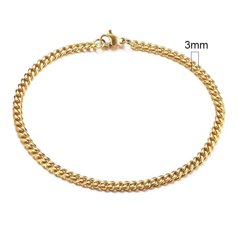 Curb Cuban Link Chain Bracelet