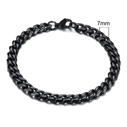 Curb Cuban Link Chain Bracelet