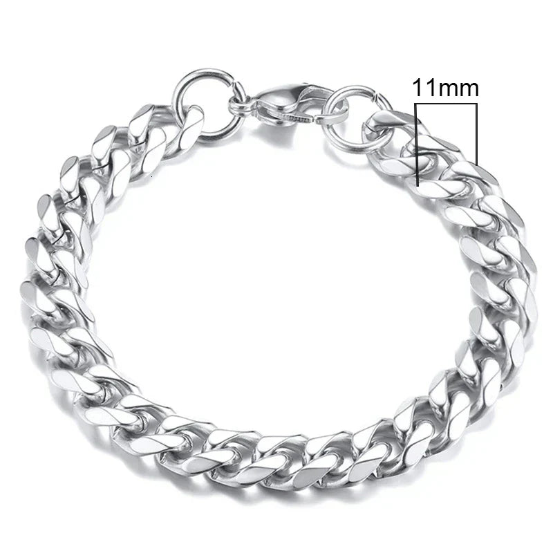 Curb Cuban Link Chain Bracelet