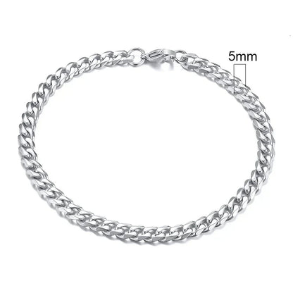 Curb Cuban Link Chain Bracelet