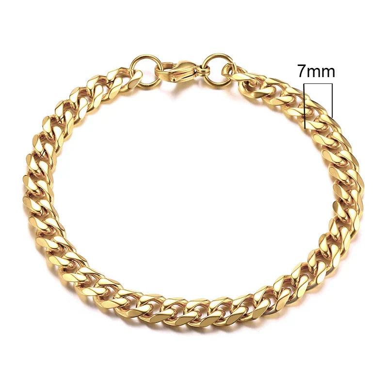 Curb Cuban Link Chain Bracelet