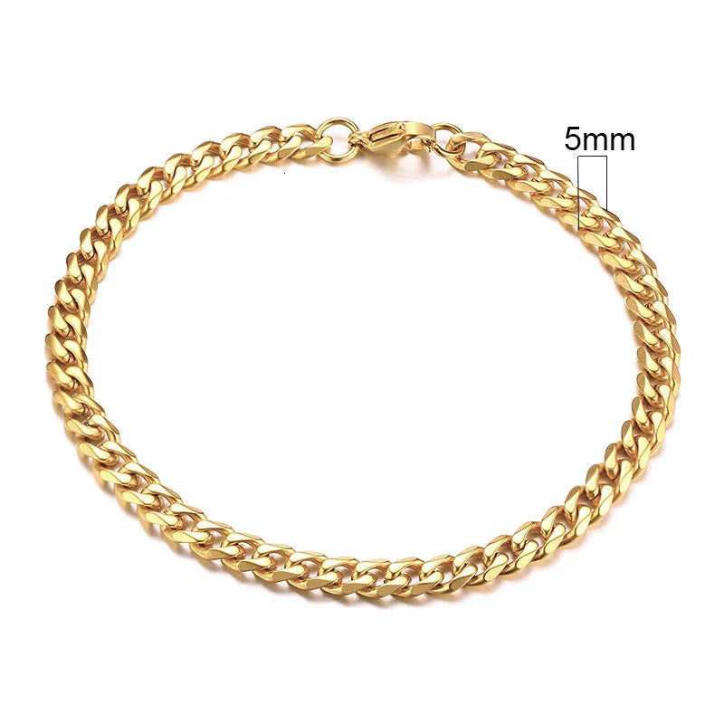 Curb Cuban Link Chain Bracelet