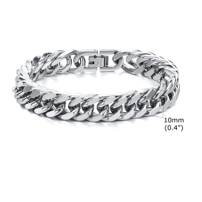 Stylish Double Curb Chain Bracelets