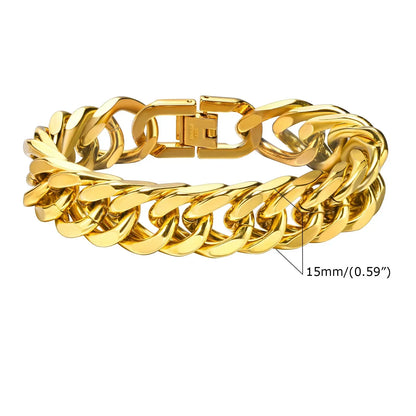 Stylish Double Curb Chain Bracelets