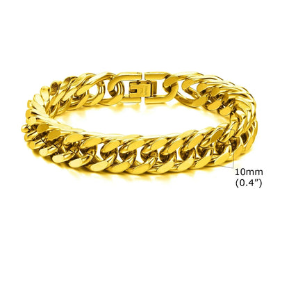 Stylish Double Curb Chain Bracelets