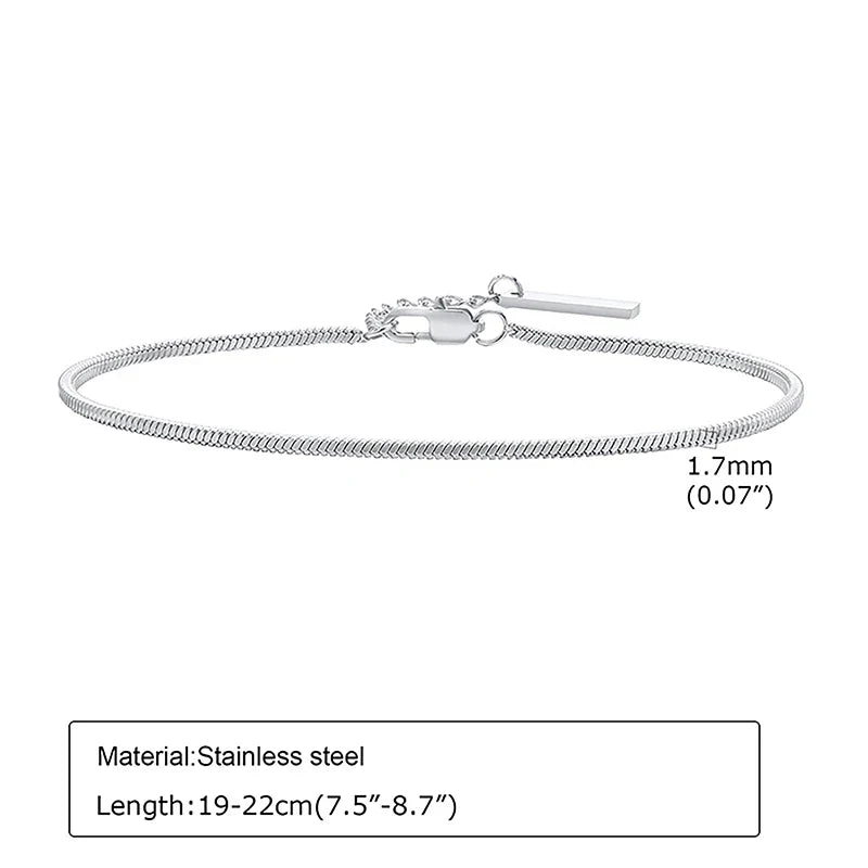 Square Snake Chain Bracelet