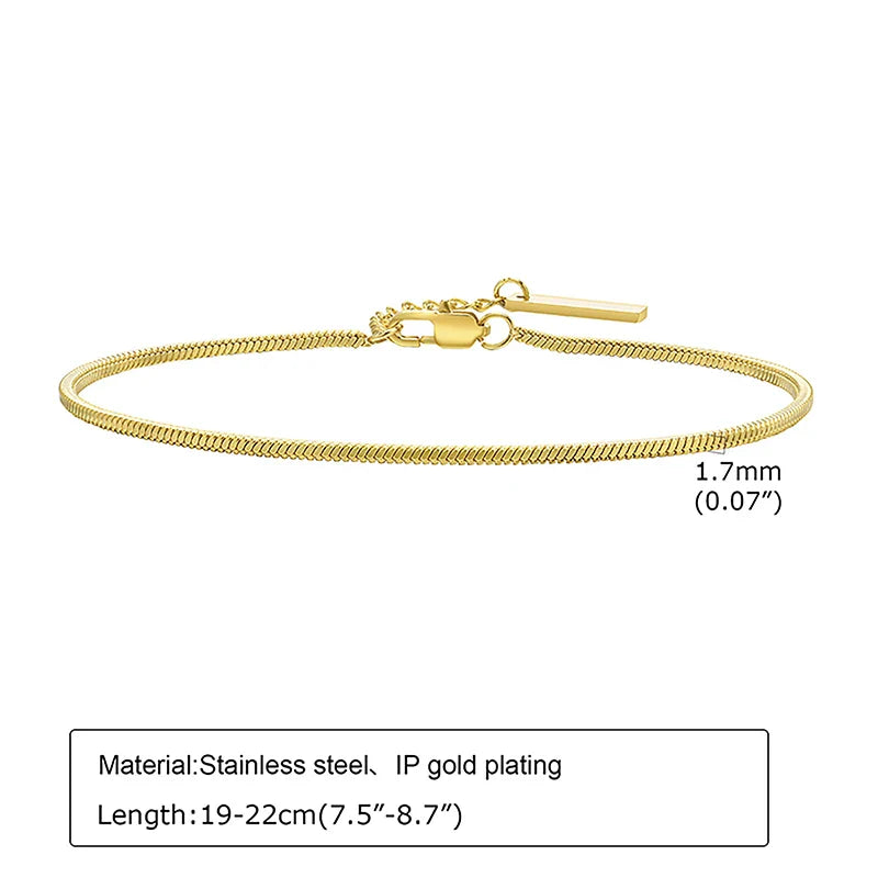 Square Snake Chain Bracelet